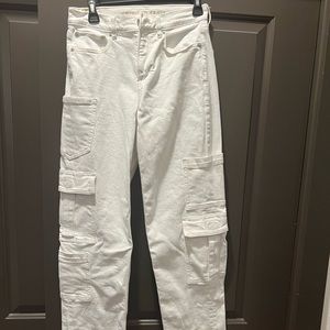 American Eagle Super High Rise Baggy Straight Jean Size 4 X-Long